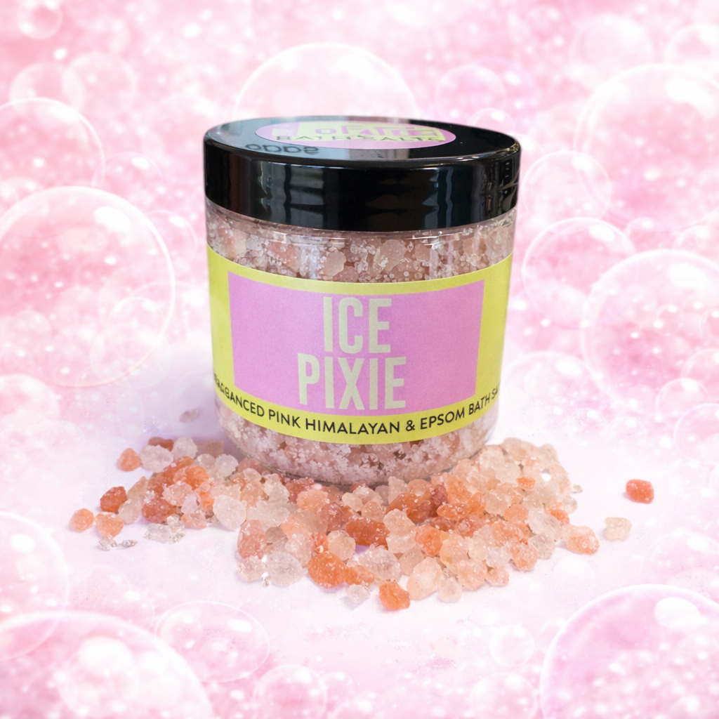 Ice Pixie Designer Fragranced Bath Salts -Pink Himalayan & Epsom Mix