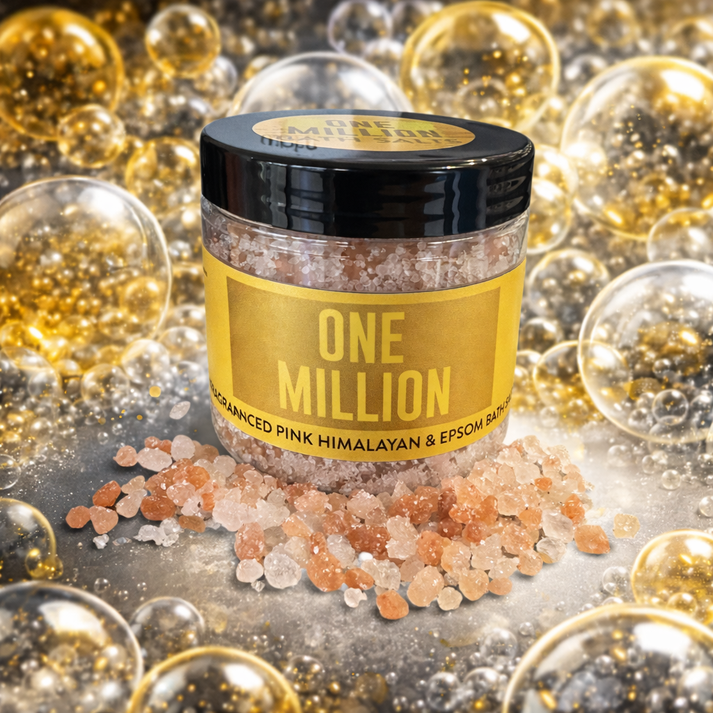 One Million Designer Fragranced Bath Salts -Pink Himalayan & Epsom Mix